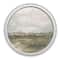 Soft Calming Landscape Round White Framed Print